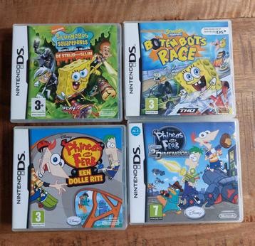 Nintendo DS Phineas and Ferb 2x Sponge Bob 2x beschikbaar voor biedingen