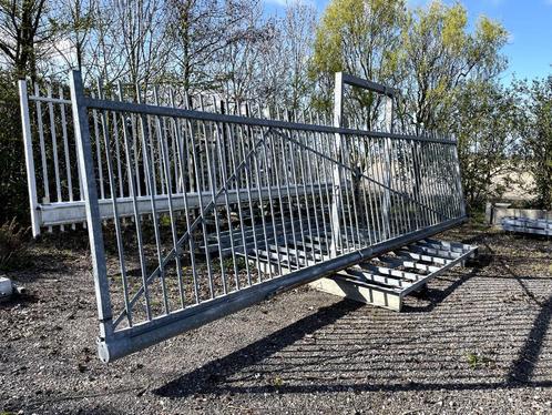 Schuifpoort gebruikt, Tuin en Terras, Tuinpoorten, Gebruikt, Schuifpoort, 150 tot 200 cm, 200 cm of meer, Ophalen of Verzenden