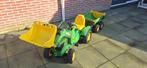 John Deere Traptractor met voorlader en kar luchtbanden, Kinderen en Baby's, Speelgoed | Buiten | Voertuigen en Loopfietsen, Ophalen