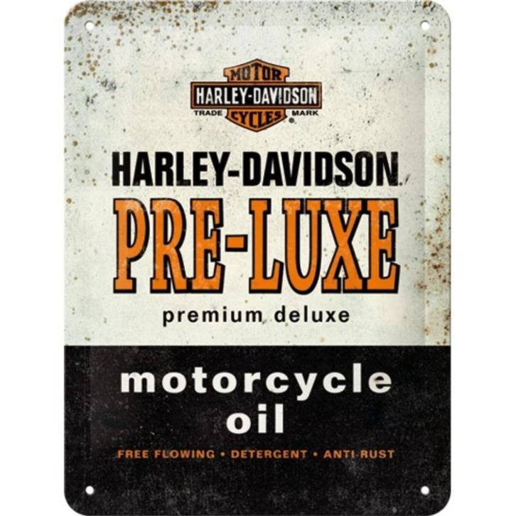 Harley Davidson Pre-Luxe relief reclamebord van metaal deco, Verzamelen, Merken en Reclamevoorwerpen, Nieuw, Reclamebord, Verzenden