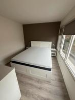 IKEA BRIMNES bedframe 160x200 + Emma Sleep matras ZGAN, Wit, Tweepersoons, Ophalen of Verzenden, Zo goed als nieuw