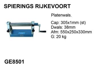 Platenwals, wals, plaatwals 300, 600, 1000 1300mm beschikbaar voor biedingen