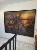 schilderij witches - heksen - leeuwen, Antiek en Kunst, Ophalen
