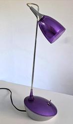 ENERGIE ZUINIG TAFEL/BURO/LEESLAMP METALLIC PAARS, Huis en Inrichting, Lampen | Tafellampen, Ophalen, Zo goed als nieuw, Minder dan 50 cm