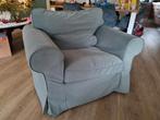 IKEA Ektorp fautuill en poef, Ophalen, Eenpersoons, 75 tot 100 cm, Zo goed als nieuw