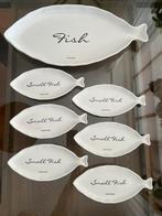 Riviera Maison Fish borden set, Huis en Inrichting, Ophalen, Zo goed als nieuw, Overige stijlen, Bord(en)