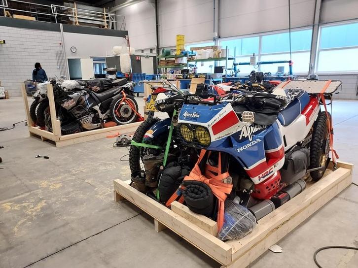 Houten krat voor 2 motoren geheel compleet in delen, Motoren, Accessoires | Overige, Gebruikt, Ophalen