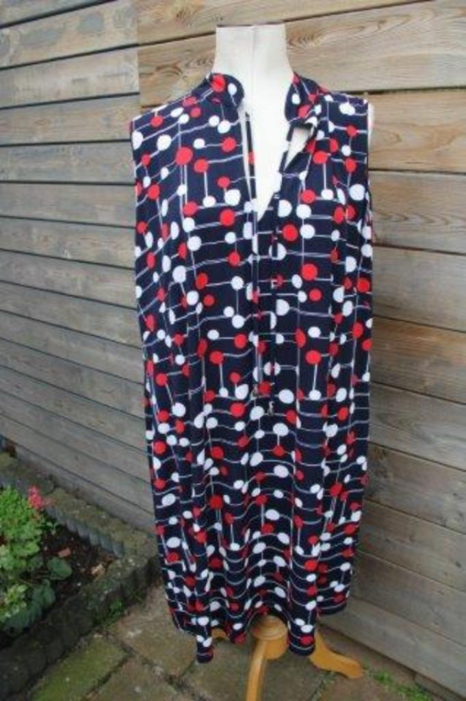 Jurk blauw/ rood/ wit Magna mt 52-54 Vaste prijs AANBIEDING, Kleding | Dames, Grote Maten, Zo goed als nieuw, Jurk, Blauw, Ophalen of Verzenden