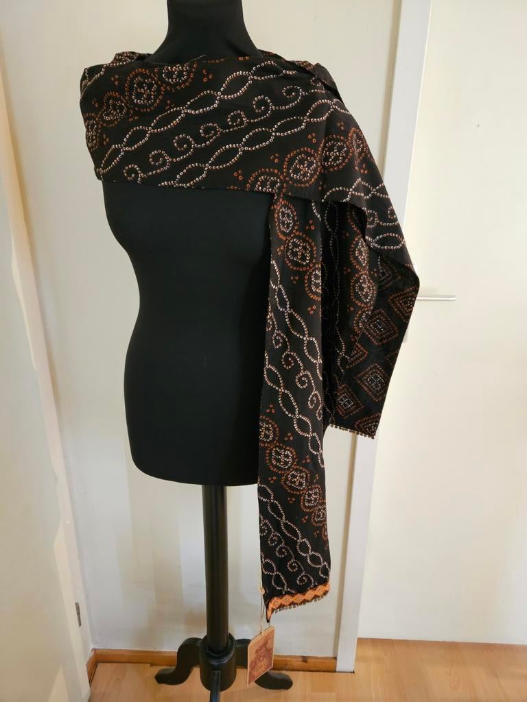 NIEUW ISLA IBIZA BONITA bruine katoenen shawl met kaart, Kleding | Dames, Mutsen, Sjaals en Handschoenen, Nieuw, Sjaal, Maat 36 (S)