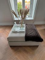 Creme/greige hocker 1x1, Huis en Inrichting, Ophalen, Gebruikt, Vierkant, 100 tot 125 cm