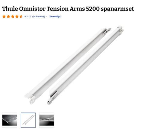 Thule omnistor tendion arms 5200 spanarmset, Caravans en Kamperen, Caravan accessoires, Zo goed als nieuw, Ophalen of Verzenden