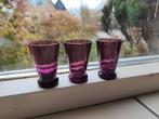 3 BORRELGLAASJES GLAS, Antiek en Kunst, Antiek | Glas en Kristal, Ophalen of Verzenden