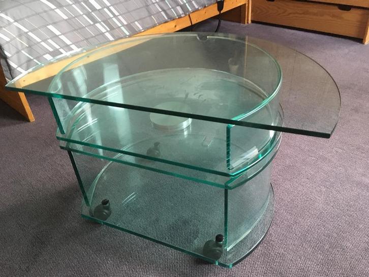 televisiemeubel, Huis en Inrichting, Kasten | Televisiemeubels, Gebruikt, Minder dan 100 cm, 50 tot 100 cm, 50 tot 75 cm, Glas