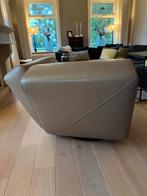 Leolux Draaifauteuil - Taupe Leder - Modern Design, Huis en Inrichting, Fauteuils, Ophalen, Zo goed als nieuw, Leer, 75 tot 100 cm