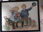 Ot en Sien ' Touwtje springen' en 'spelen'.Geborduurd., Hobby en Vrije tijd, Borduren en Borduurmachines, Ophalen of Verzenden