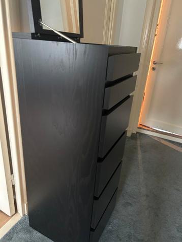 Malm ladekast van Ikea (donkerbruin). - afbeelding 4
