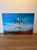 Vliegtuig op Alu Dibond 100x70cm + Ophangsysteem, Ophalen, 50 tot 75 cm, 75 tot 100 cm, Print