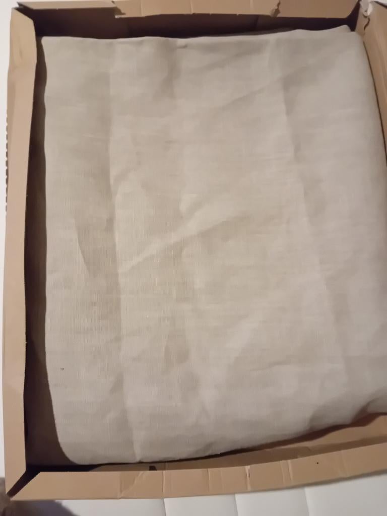 Nieuwe lap linnen gordijnstof 5 mtr, 200 cm of meer, Beige, 150 tot 200 cm, Nieuw