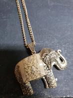 Ketting met hanger van Indiase olifant, mooi bewerkt, Sieraden, Tassen en Uiterlijk, Overige Accessoires, Ophalen of Verzenden