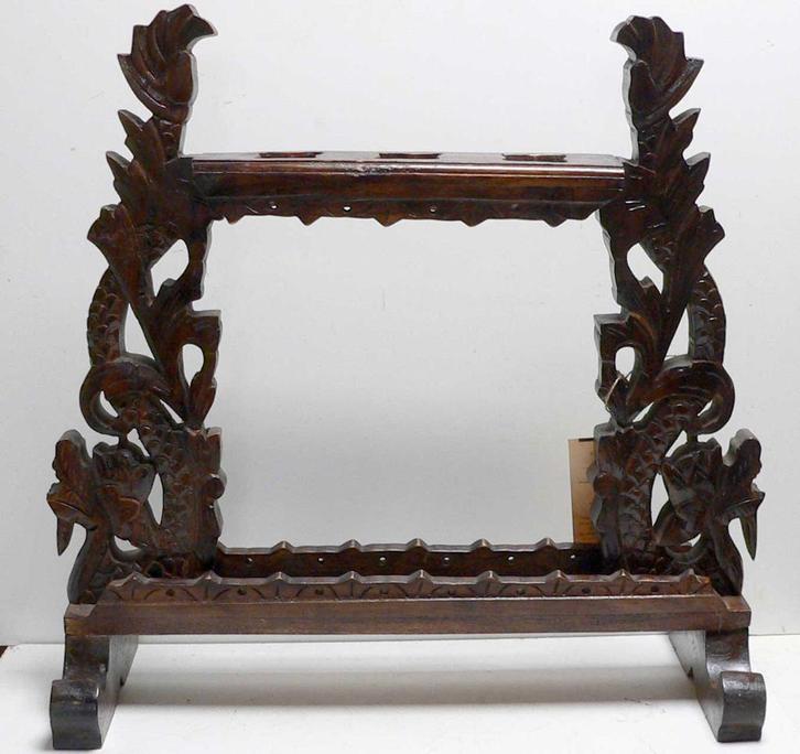 Keris houder met Naga's voor 3 Krissen PQ3 Kris Indonesia, Antiek en Kunst, Kunst | Niet-Westerse kunst, Ophalen of Verzenden