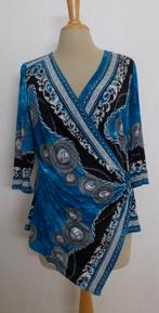 Mooie blauw/zwarte print top/tuniek van Joseph Ribkoff! 40, Maat 38/40 (M), Zo goed als nieuw, Lange mouw, Verzenden