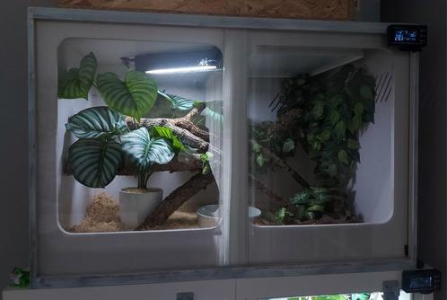 PVC terrarium 90x60x60 compleet!, Dieren en Toebehoren, Reptielen en Amfibieën | Toebehoren, Zo goed als nieuw, Terrarium of Paludarium