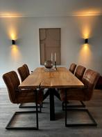 Mooie Eetkamerstoelen - Set van 6, Huis en Inrichting, Stoelen, Ophalen, Bruin, Zo goed als nieuw, Metaal