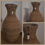 Prachtige grote vaas van zeegras (nieuw) Ibiza / Boho, Huis en Inrichting, Ophalen of Verzenden, Nieuw, Overige kleuren, Minder dan 50 cm