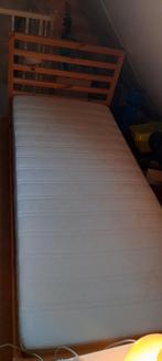 Ikea Tarva bed + matras, Ophalen, Gebruikt, Eenpersoons, Bruin