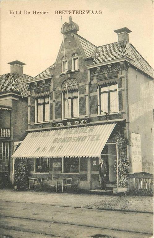 (388-295-045) Beetsterzwaag Hotel de Herder, Verzamelen, Ansichtkaarten | Nederland, Friesland, Verzenden