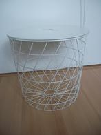 Bijzettafel - Opbergmand - Ikea - 41 cm hoog - Wit, Huis en Inrichting, Tafels | Bijzettafels, Minder dan 45 cm, Minder dan 55 cm