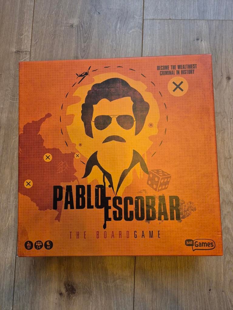 Pablo Escobar bordspel., Drie of vier spelers, Ophalen, Zo goed als nieuw, Just Games