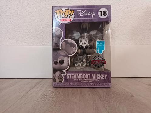 Funko pop mickey mouse art series steamboot mickey, Verzamelen, Poppetjes en Figuurtjes, Nieuw, Ophalen of Verzenden