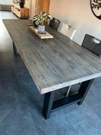 Industriële Houten Eettafel 240cm, Huis en Inrichting, Ophalen, 100 tot 150 cm, 200 cm of meer, Zo goed als nieuw