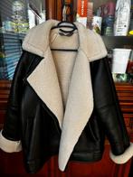 Winterjas dames met bontkraag, Maat 38/40 (M), Zwart, Ophalen of Verzenden, Zo goed als nieuw