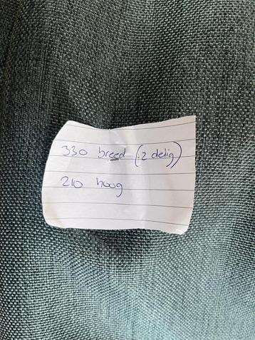 Groen Grijze Gordijnen 210cm hoog 330cm breed (tweedelig) beschikbaar voor biedingen