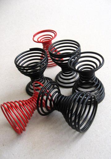 Retro eierdopjes jaren 80, plastic draadstaal beschikbaar voor biedingen