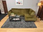 GRATIS LEVERING Zachte Olijfgroene Fluwelen Hoekbank, Ophalen of Verzenden, Noordkade 68A, Vierpersoons of meer, Sofapointnl@gmail.com