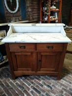 Antieke waskast, dressoir, commode met marmeren blad., Antiek en Kunst, Antiek | Meubels | Kasten, Ophalen