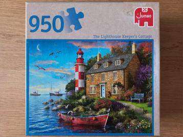 Jumbo puzzel 950, The Lighthouse Keeper's Cottage, COMPLEET! beschikbaar voor biedingen