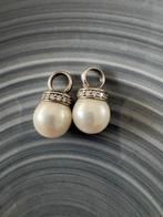 Ti Sento oorbel hangers met steentjes licht beschadigd, Hangers, Ophalen of Verzenden, Zo goed als nieuw, Zilver