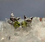 Kuromi Sanrio Zilveren Oorbellen met Peridoot, Nieuw, Ophalen of Verzenden, Met edelsteen, Knopjes of Stekers