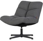WOOOD Exclusive Vinny draaifauteuil bouclé antraciet, Ophalen, Zo goed als nieuw, 50 tot 75 cm
