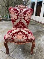 Antieke stoel met rode bekleding, Huis en Inrichting, Stoelen, Ophalen, Gebruikt, Eén, Rood