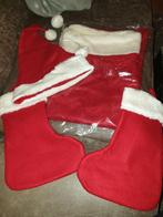 4-delige kerst set:
2 kerstsokken, kerstmuts, kerstzak, Diversen, Kerst, Ophalen of Verzenden, Zo goed als nieuw