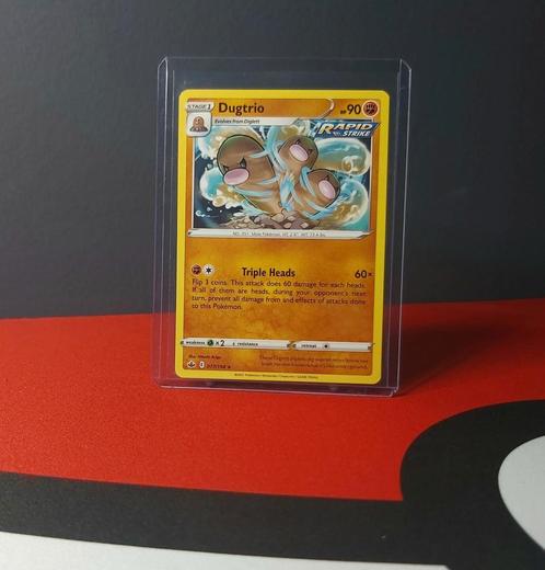 Dugtrio non Holo Rare Chilling Reign Set 2021, Hobby en Vrije tijd, Verzamelkaartspellen | Pokémon, Zo goed als nieuw, Losse kaart