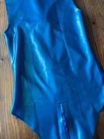 Metallic Bodysuit / Latex / Maat S, Verzenden, Blauw, Body of Korset
