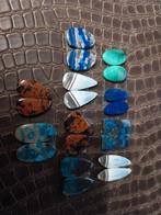 Lot gespiegelde paartjes lapis malachiet obsidiaan, Ophalen of Verzenden, Mineraal