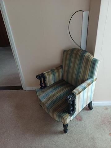 Gestreepte Club Fauteuil beschikbaar voor biedingen