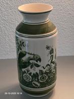 Haarlems Groen Vaas & Koektrommel - Nieuwstaat, Aardewerk of Porselein, Ophalen of Verzenden, Zo goed als nieuw, Minder dan 50 cm